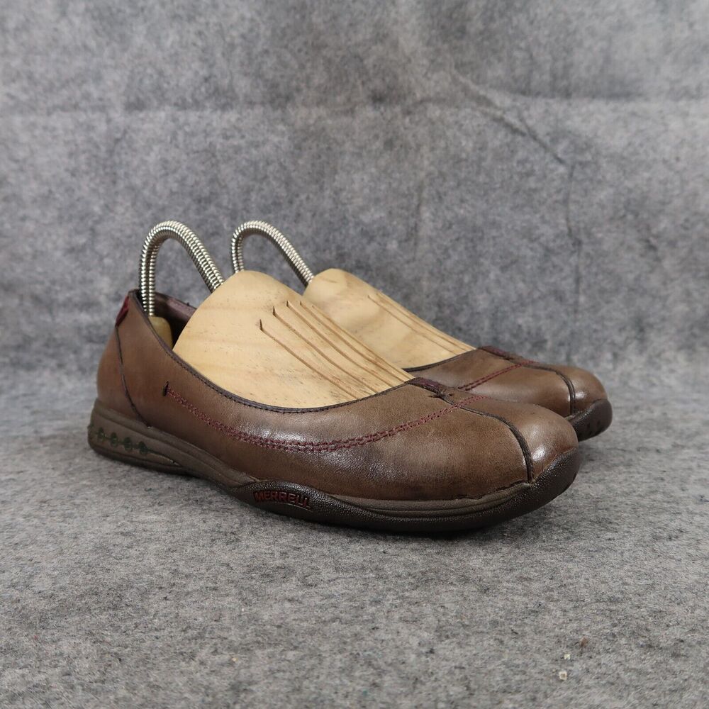 Merrell Shoes Womens 7 Ballet Flat Active Fashion Leather Comfort Charm Espresso